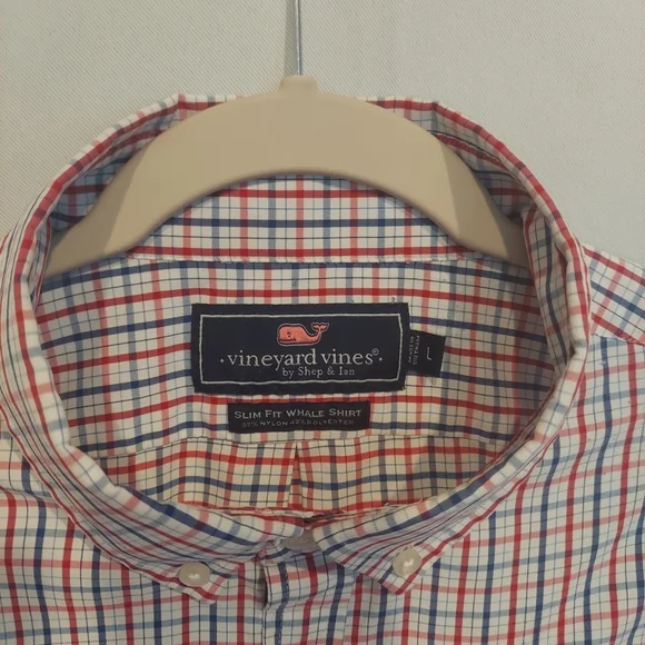 Vineyard Vines Mens Long Sleeve Button-Down Slim Fit Whale Shirt Size Large - Picture 3 of 11